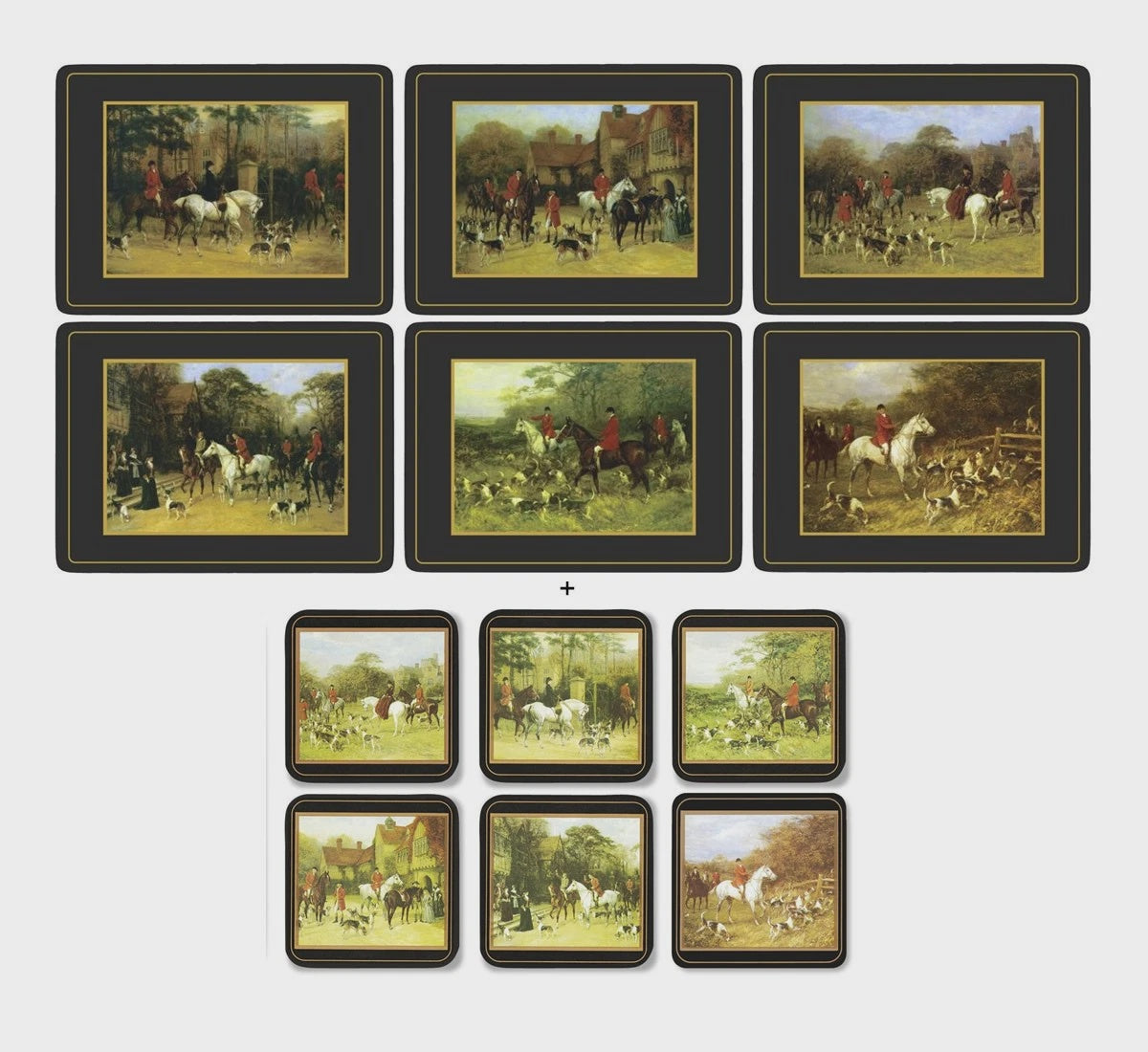 Tally Ho Bundle Set Placemats & Coasters Set
