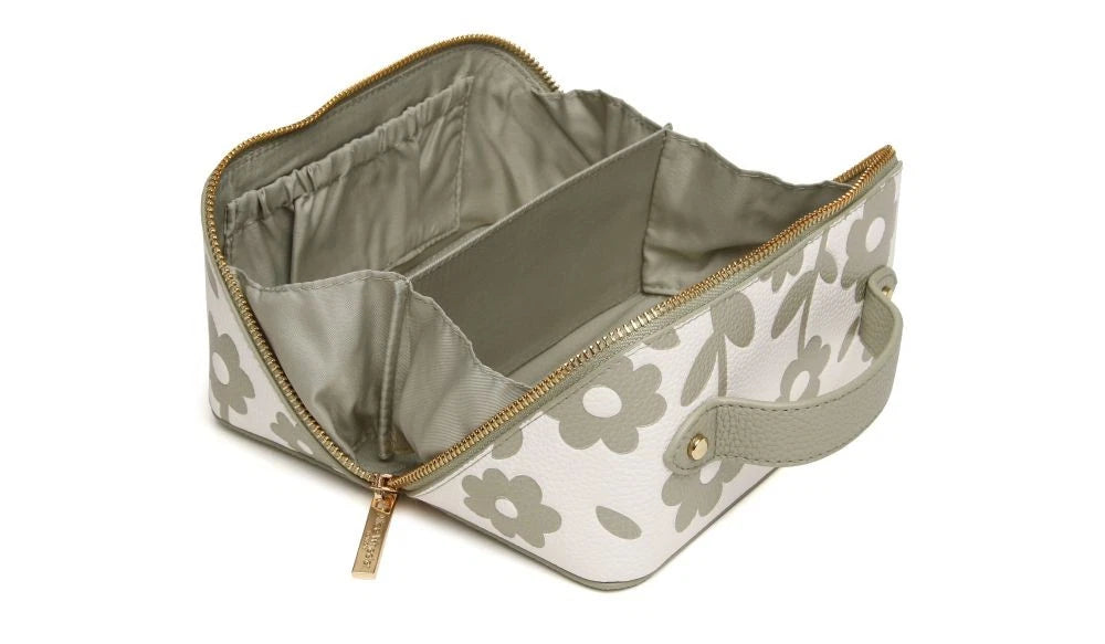 Floral Train Case, Pistachio