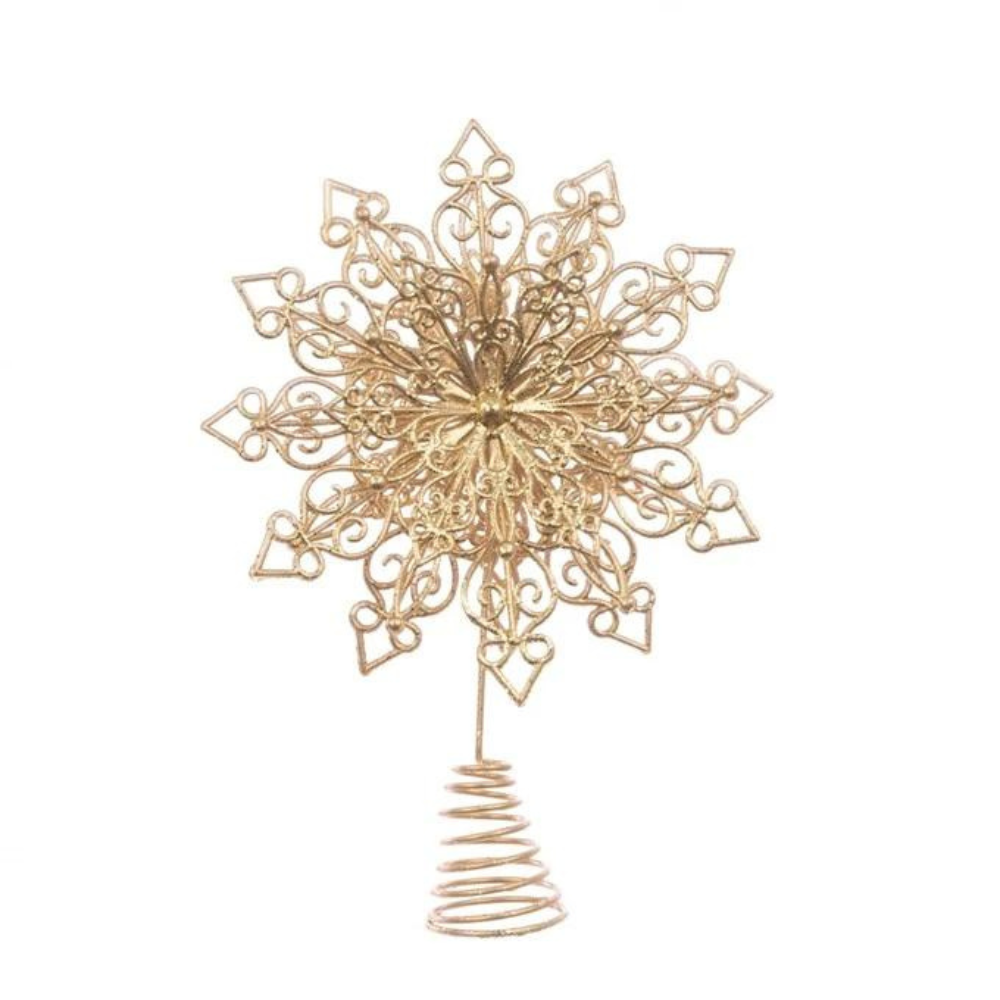 Metallic Snowflake Tree Topper