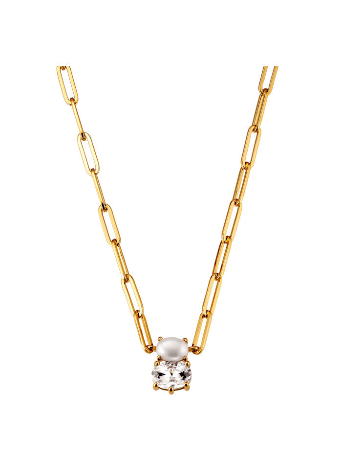 Serafine Pearl Stone Necklace