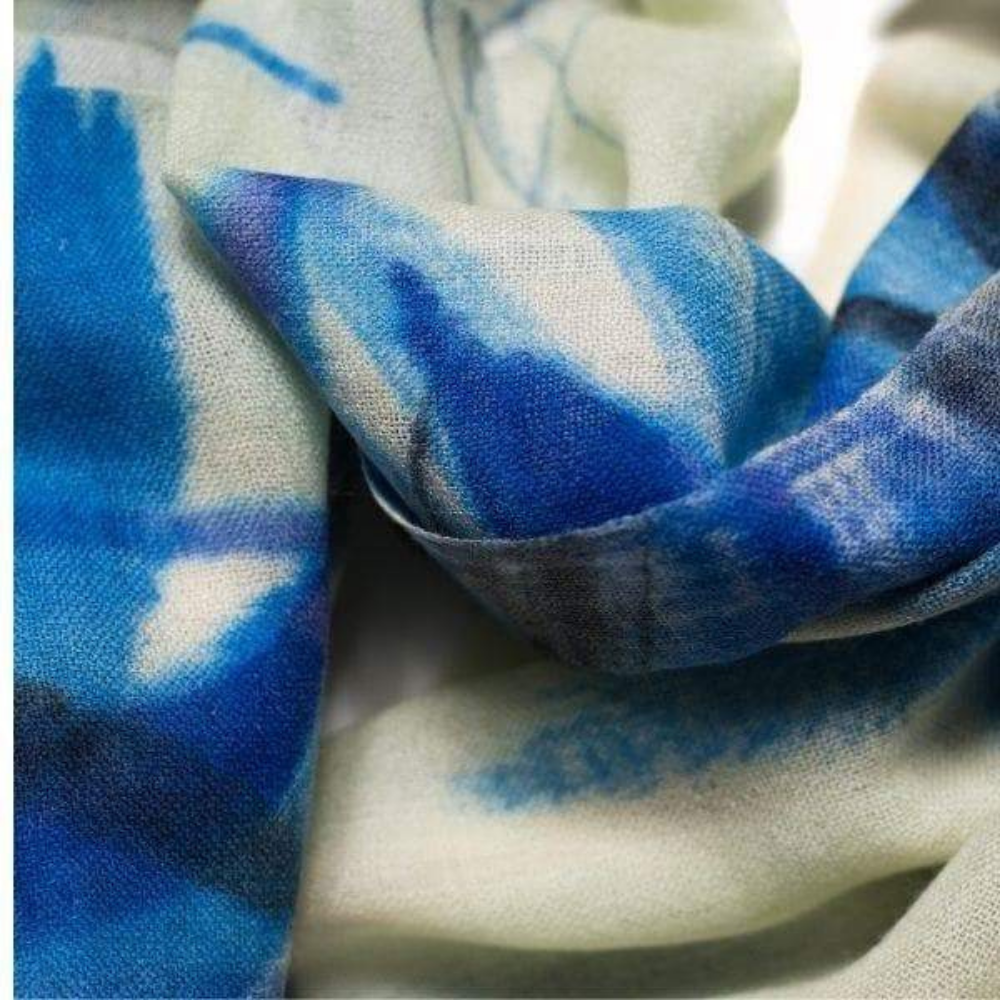 Atlantic Blue Merino Wool Scarf