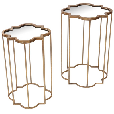 Artdecko Gold Nest Of Tables, Set Of 2