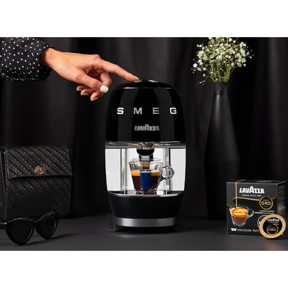 Lavazza A Modo Mio Smeg Pod Coffee Machine - Black | 