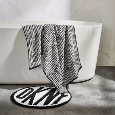 DKNY, Dot Chevron Towel - Charcoal