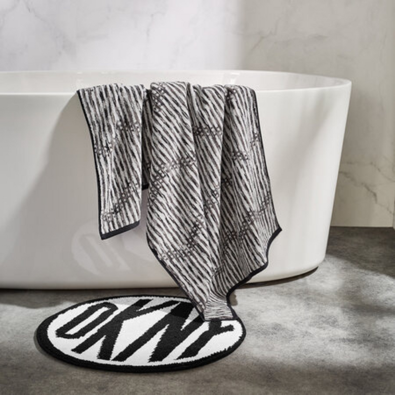 DKNY, Dot Chevron Towel - Charcoal