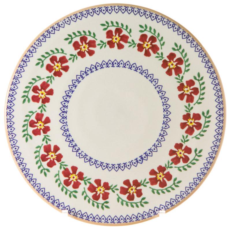 9" Footed Cake Plate Old Rose