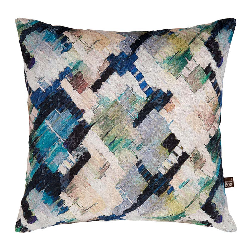 Axel 58 x 58cm Cushion, Blue/Green