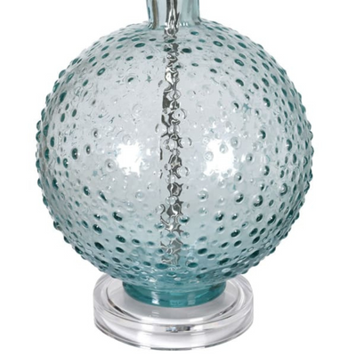 Blue Glass Bubble Lamp