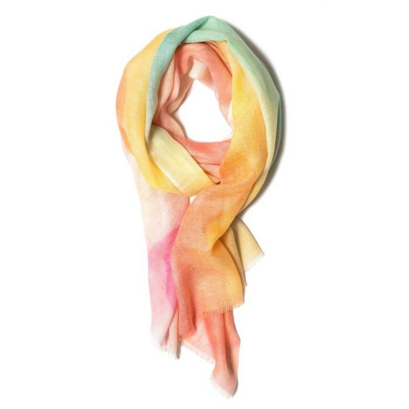 Bright Pastel Merino Wool Scarf