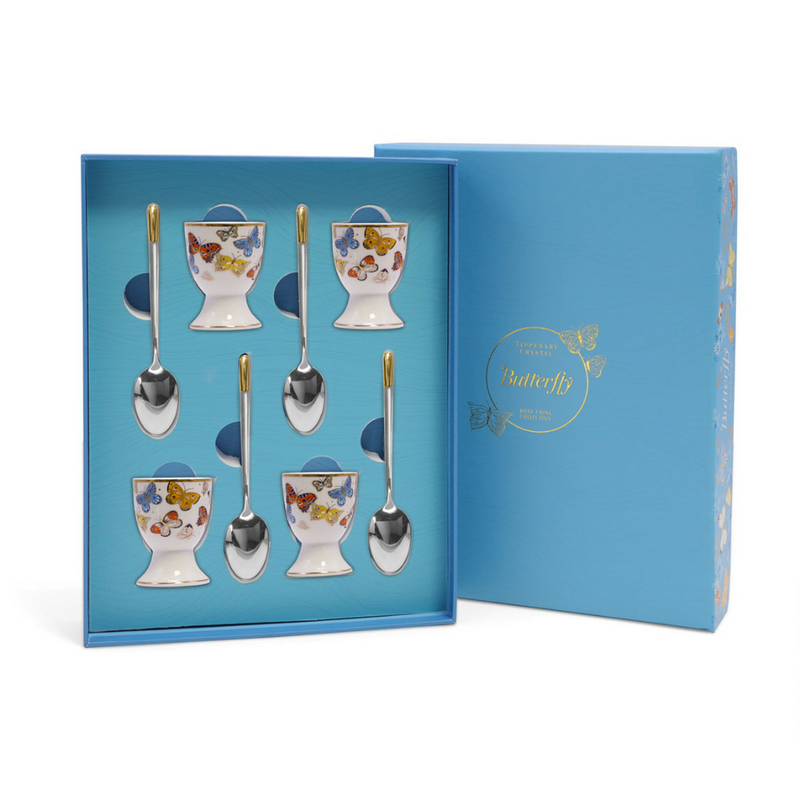 Butterfly Egg Cup & Spoon Set of 4