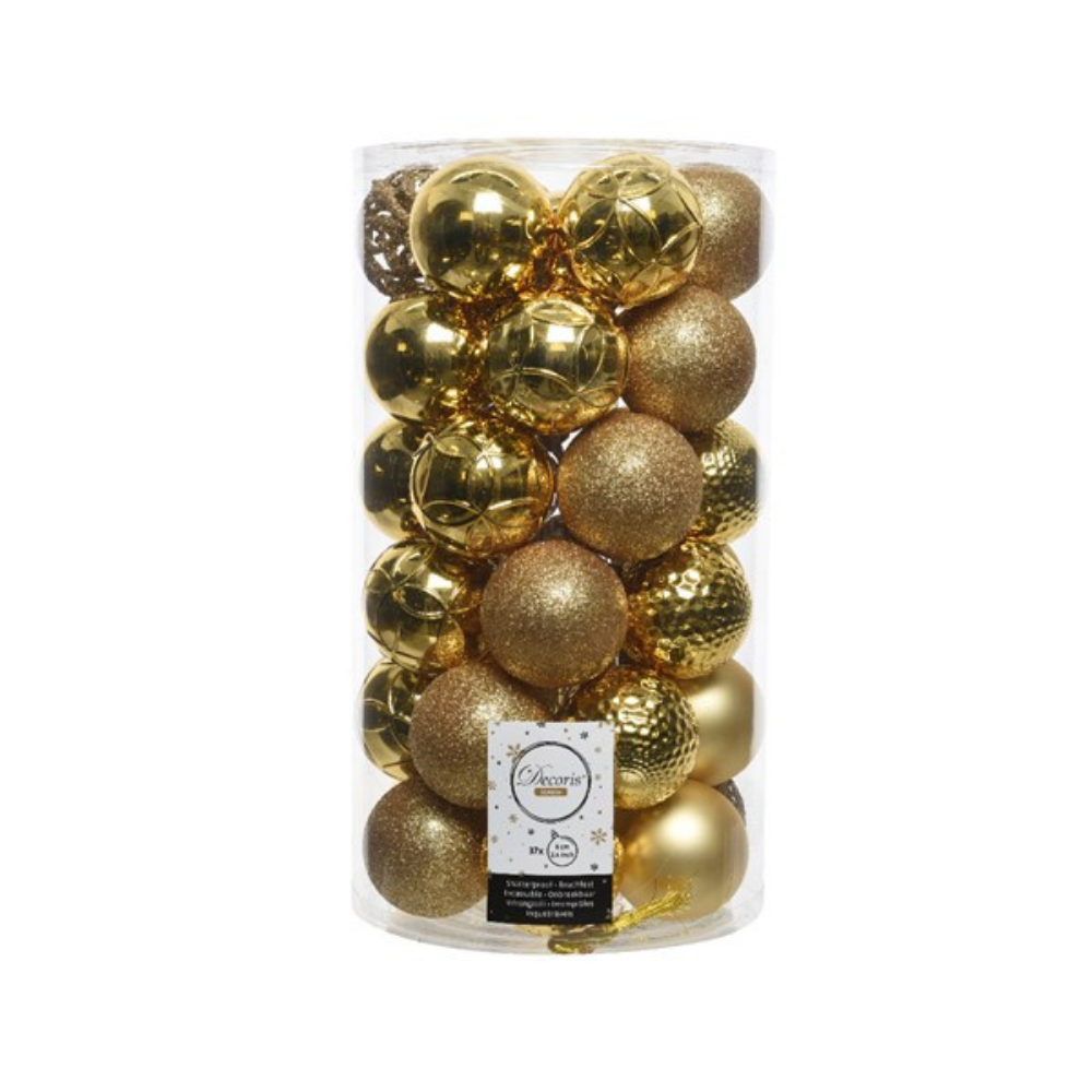 Shatterproof Bauble Mix - Light Gold