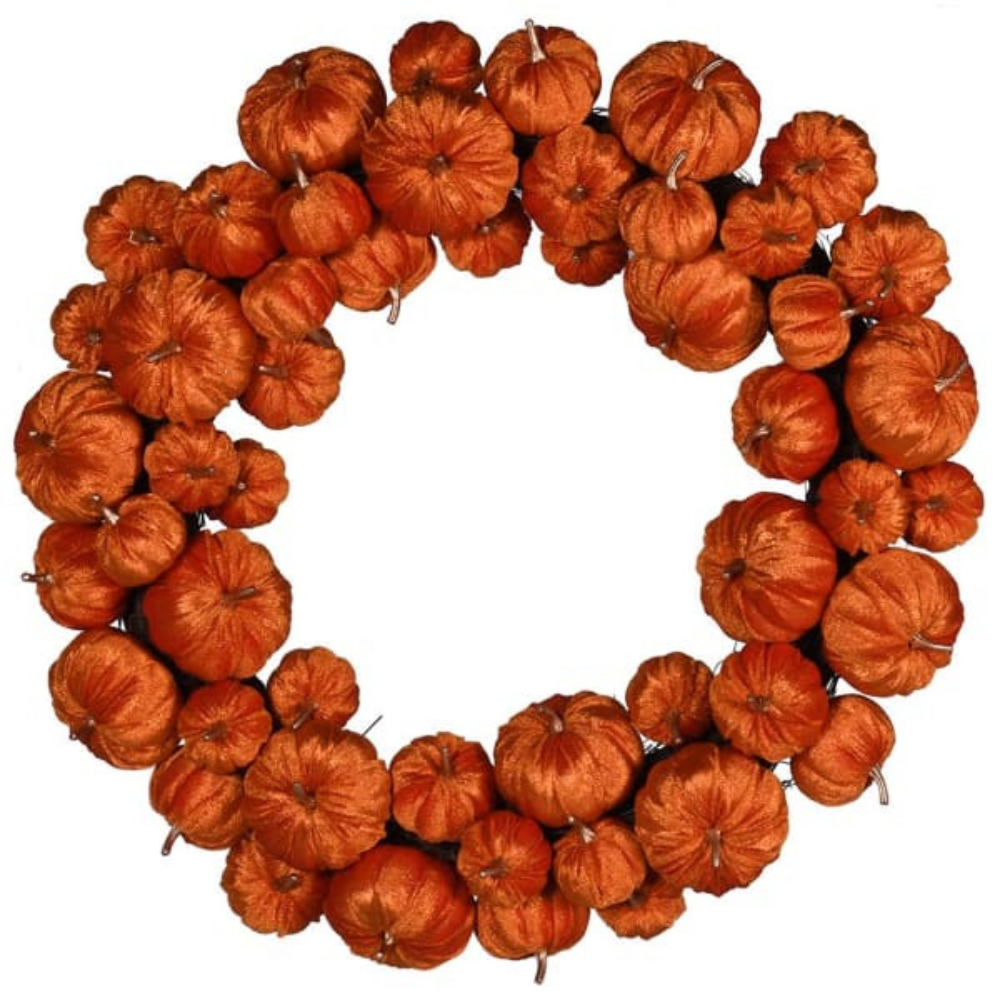 Orange Pumpkin Wreath, 60cm