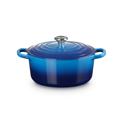 Signature Cast Iron Round Casserole 24cm, Azure