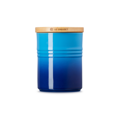 Stoneware Medium Storage Jar - Azure
