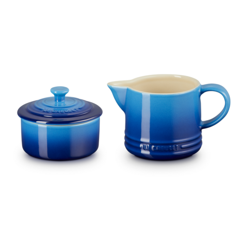 Stoneware Milk & Sugar Set, Azure