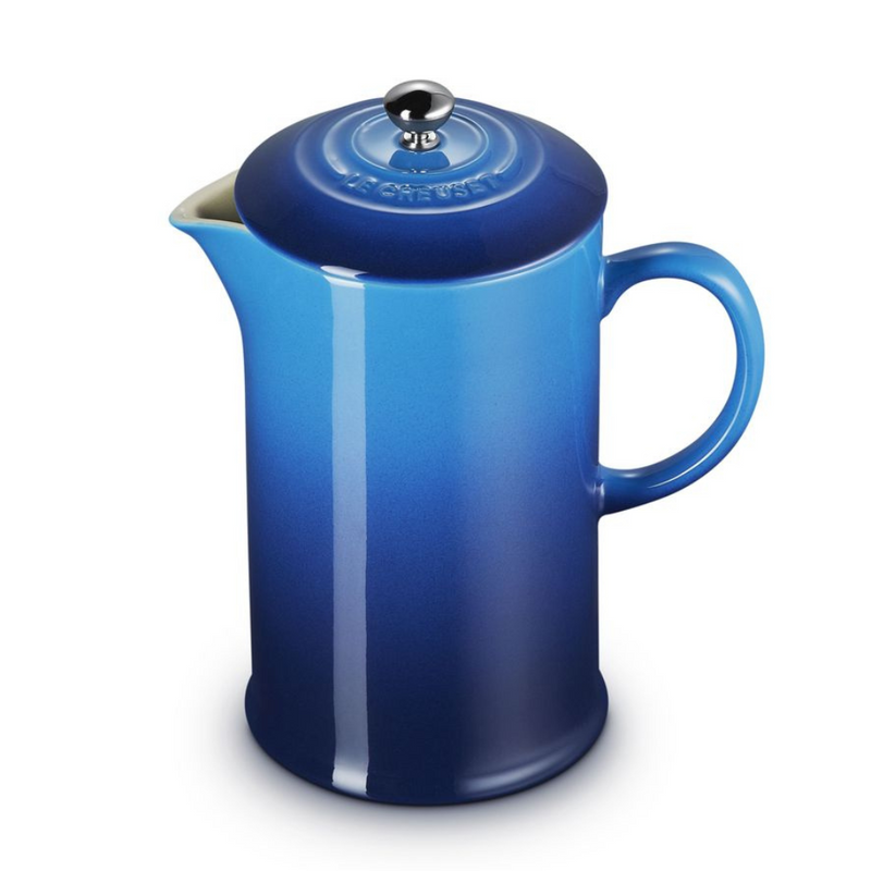 Stoneware Cafetiere with Metal Press - Azure