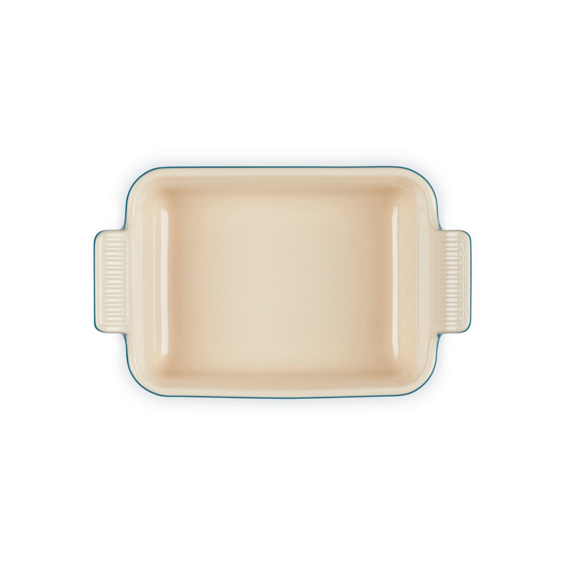 Stoneware Rectangular Dish 19cm, Deep Teal