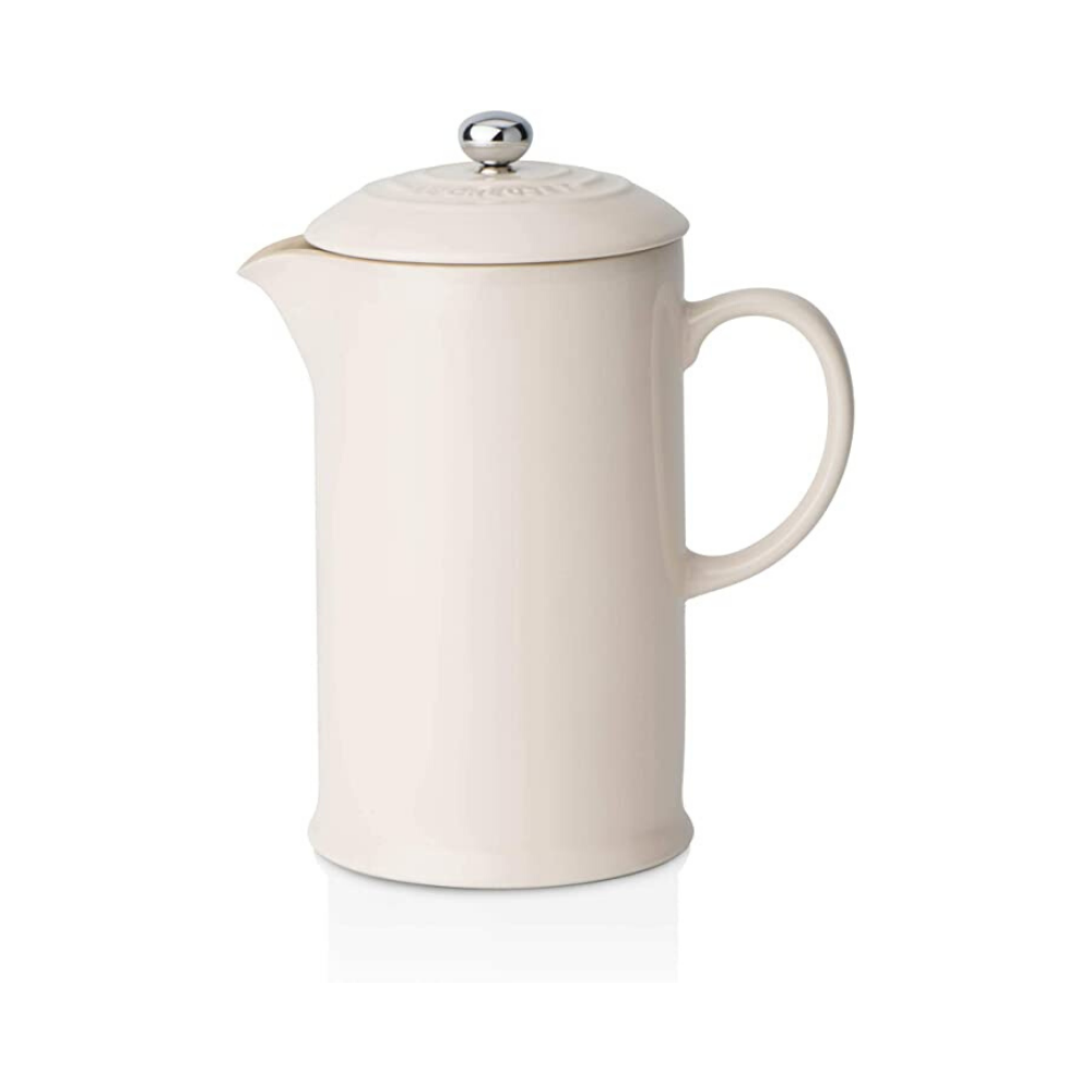 Stoneware Cafetiere with Metal Press, Almond
