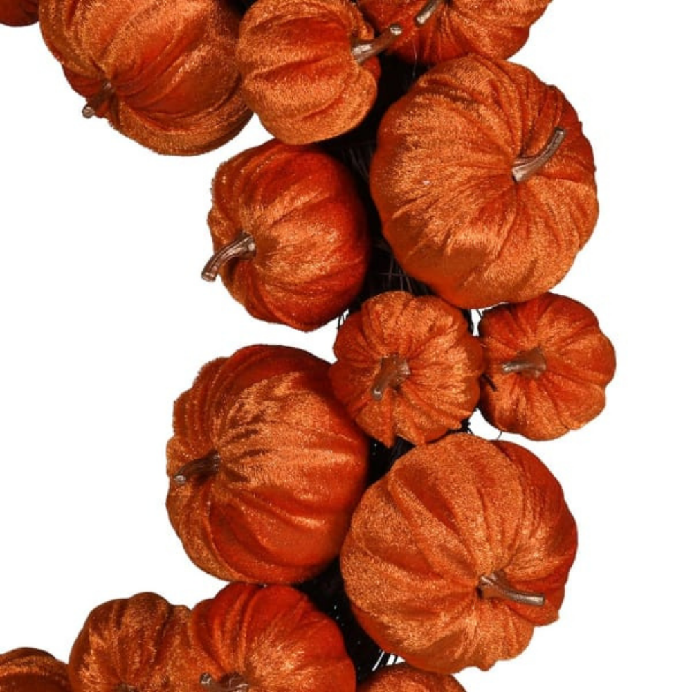 Orange Pumpkin Wreath, 60cm