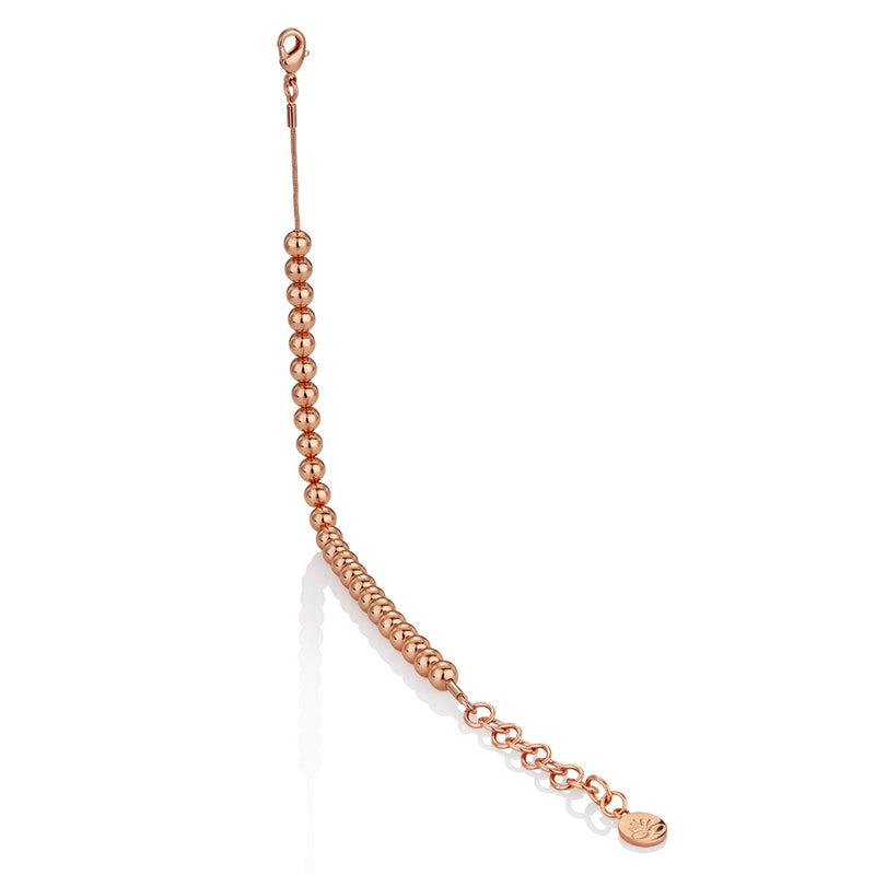 Rose Gold Plate Small Bead Bracelet