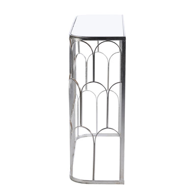 Odessa Mirrored Console Silver Leaf