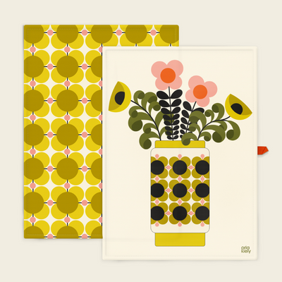 Set of 2 T-Towels, Vase of Flowers