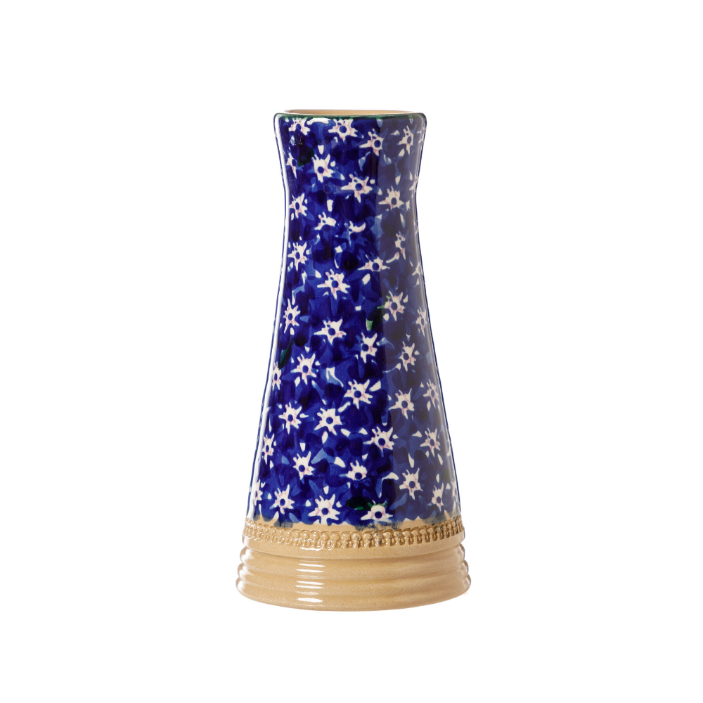 Small Tapered Vase Dark Blue Lawn - The Gift & Art Gallery