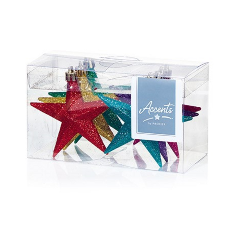 Rainbow Glitter Star Pack, 10cm