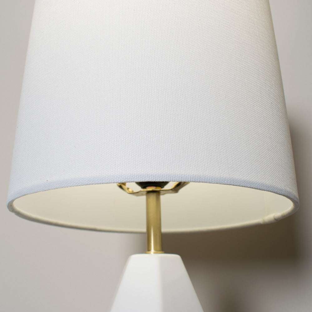 Geometric Bedside Lamp White/gold