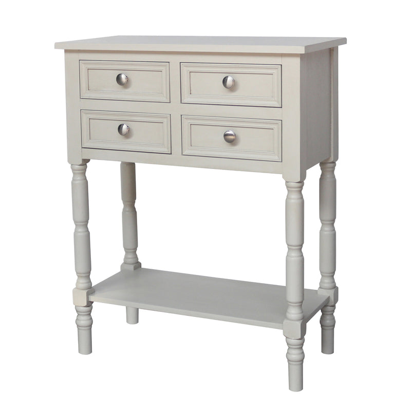 Lincoln 2+2 Drw Console Table Subtle Grey