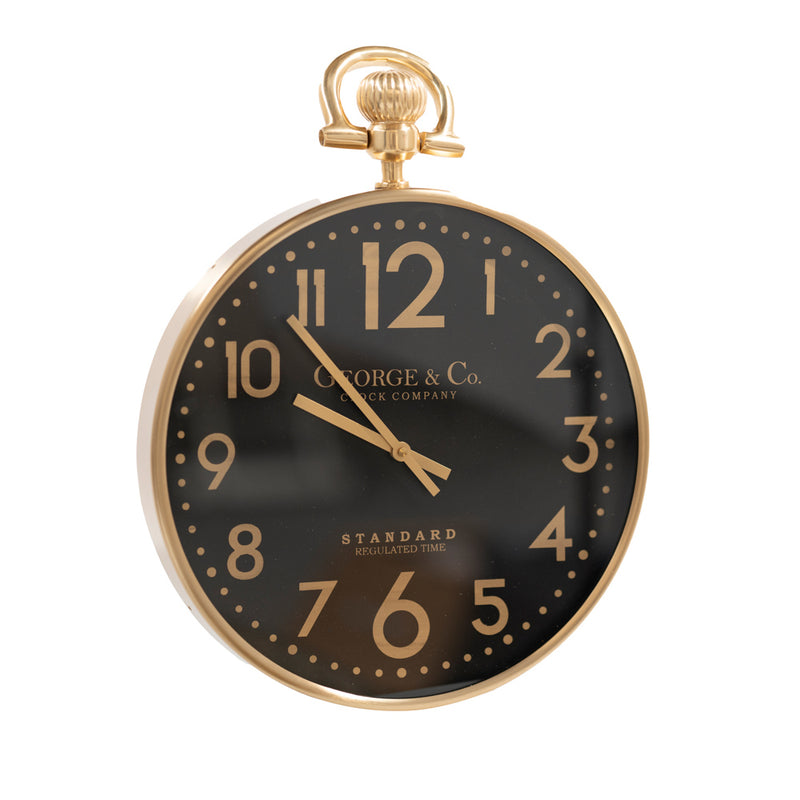 George And Co Wall Clock Antique Brass 53cm