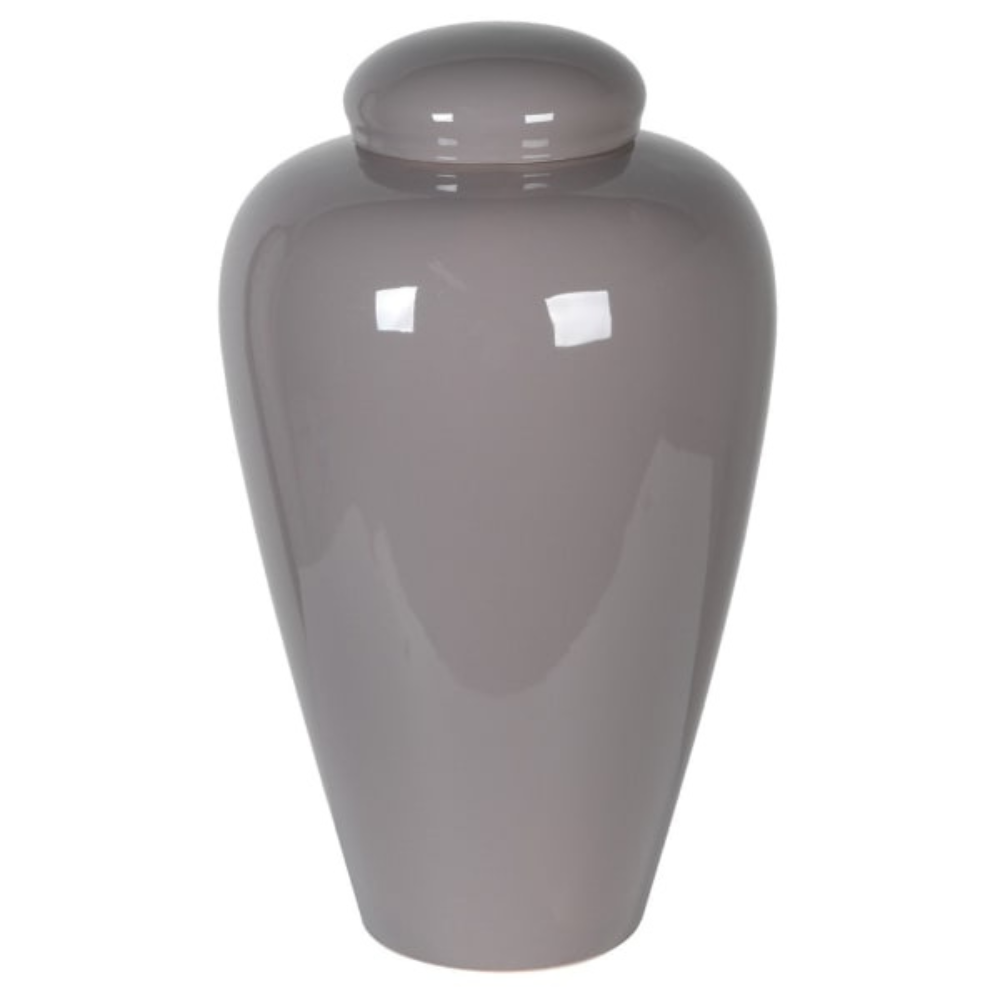 Taupe Ceramic Jar, 39cm