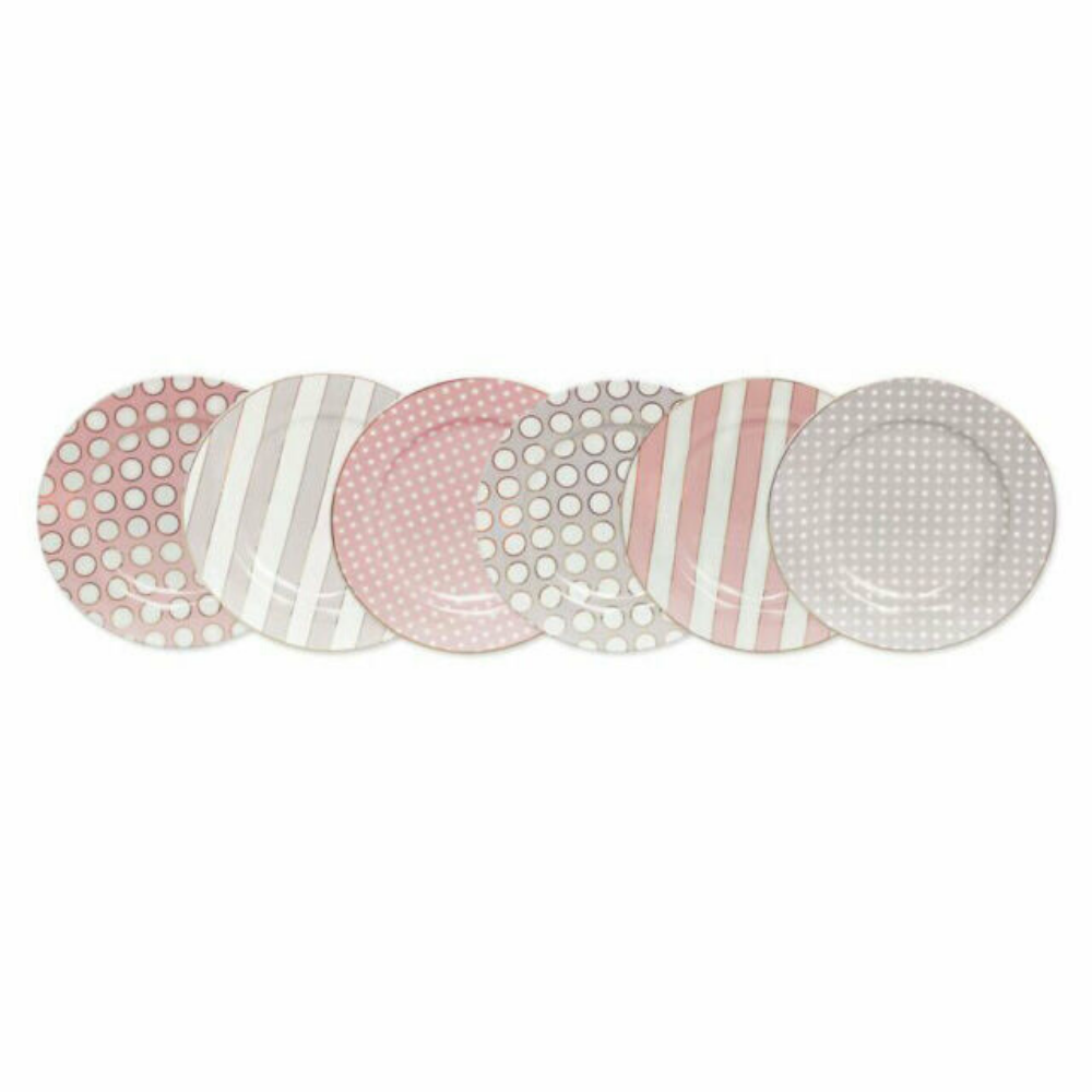 Spots and Stripes Side Plates Set of 6