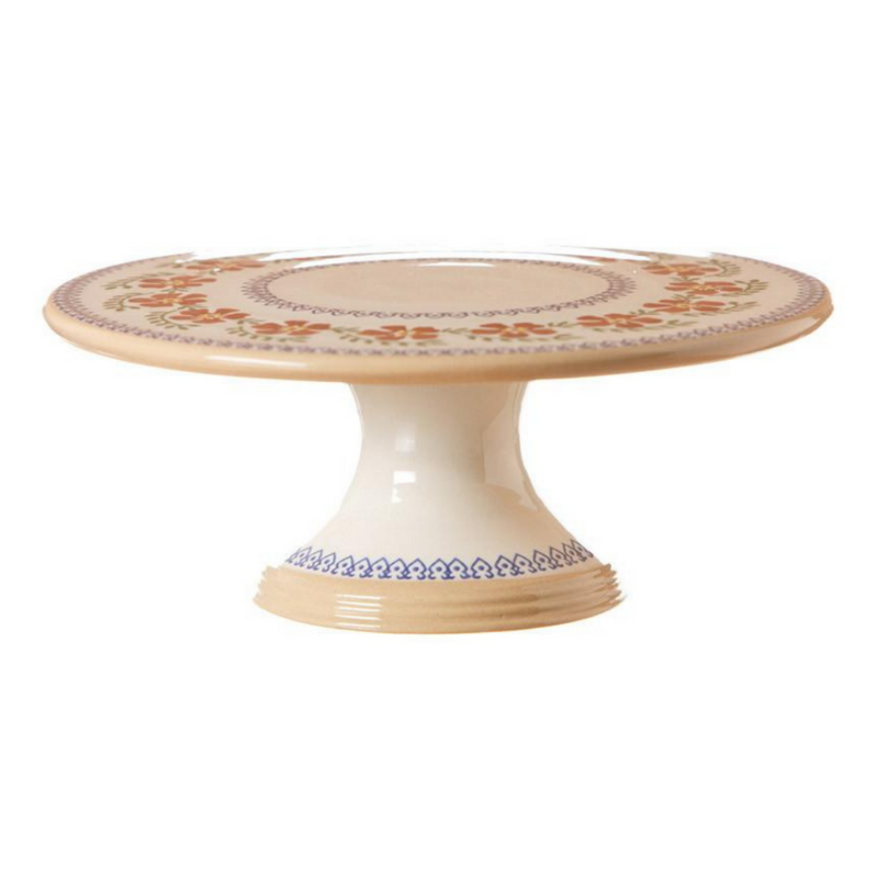 9" Footed Cake Plate Old Rose