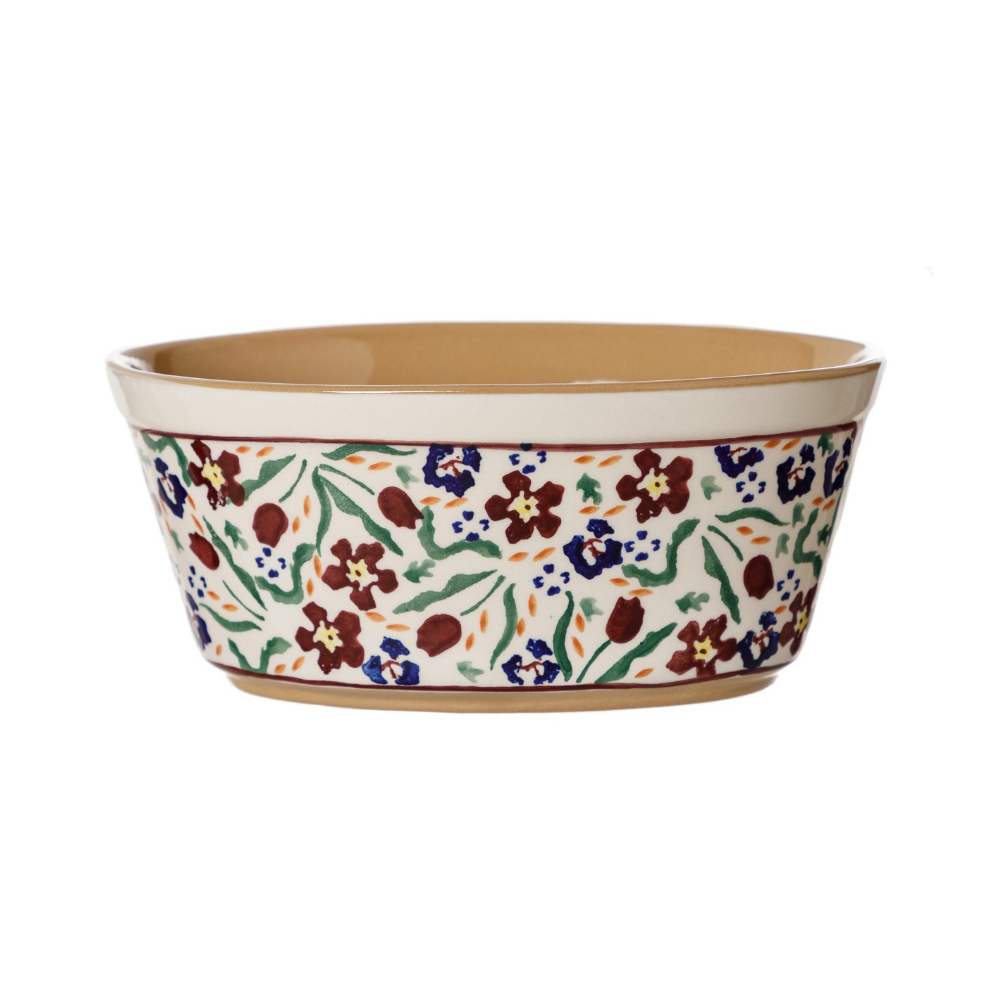 Small Oval Pie Dish Wild Flower Meadow