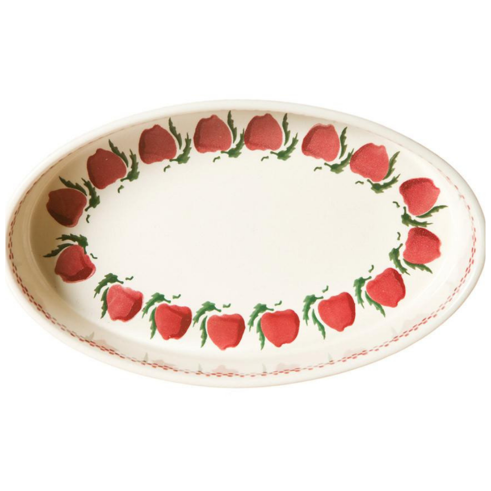 Small Oval Oven Dish Apple