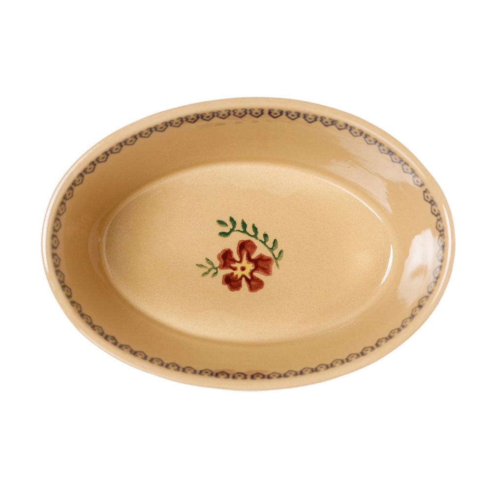 Small Oval Pie Dish Old Rose