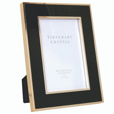 Black Enamel Frame with Rose Gold Edging