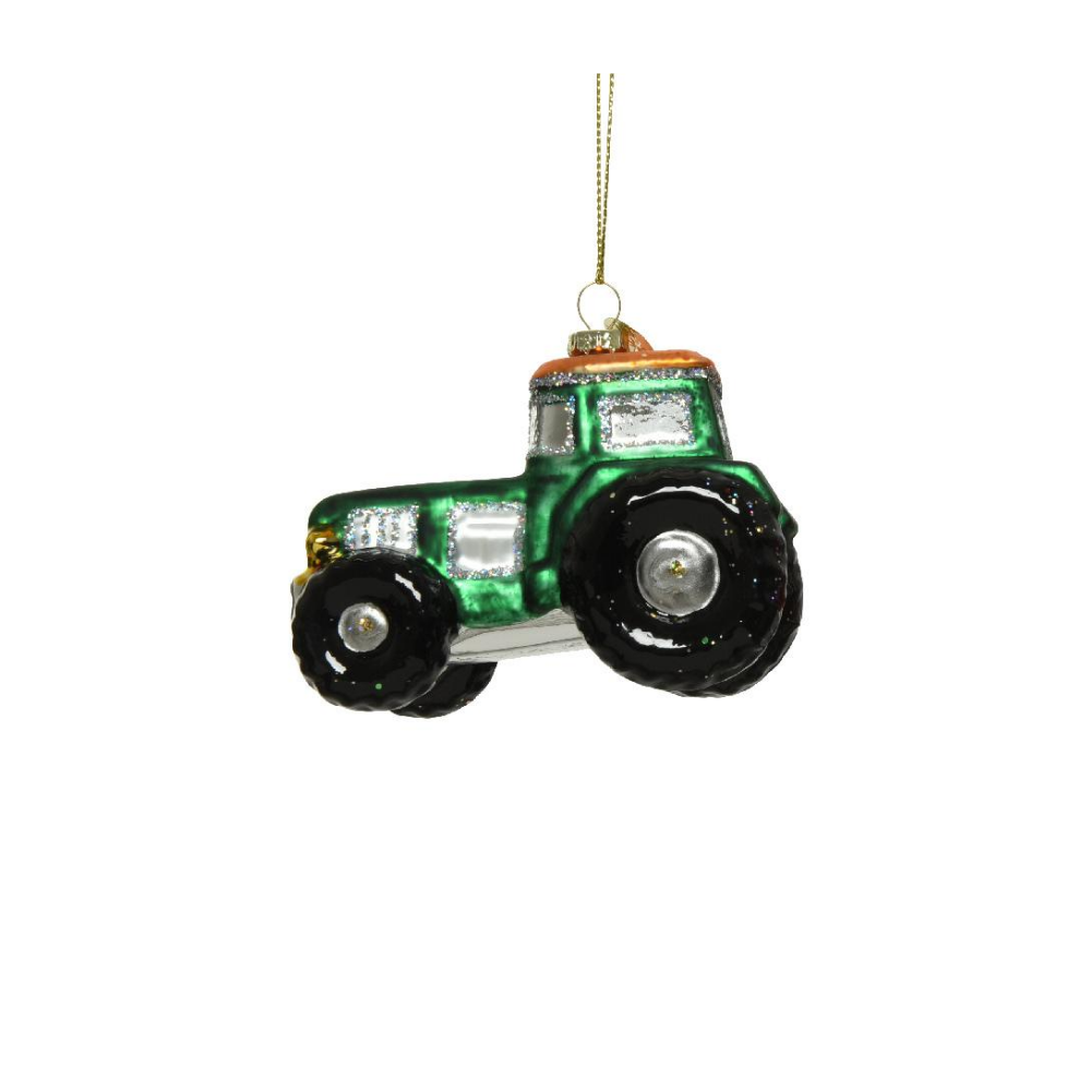 Green christmas tractor gift and art gallery