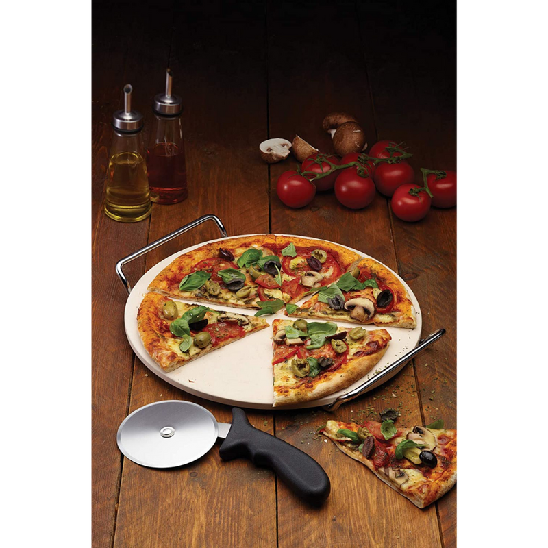 World of Flavours Pizza Stone and Cutter Wheel Set