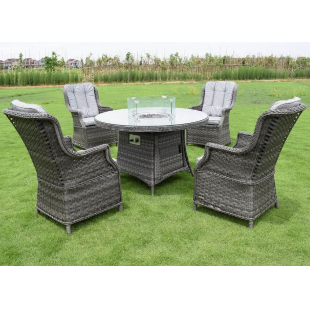 Blackrock 4 Seater Round Table with Firepit
