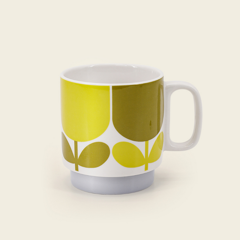 Block Flower Set of 4 Stacking Mugs