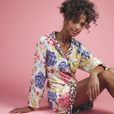 Floral Stencil Supersoft Pajamas