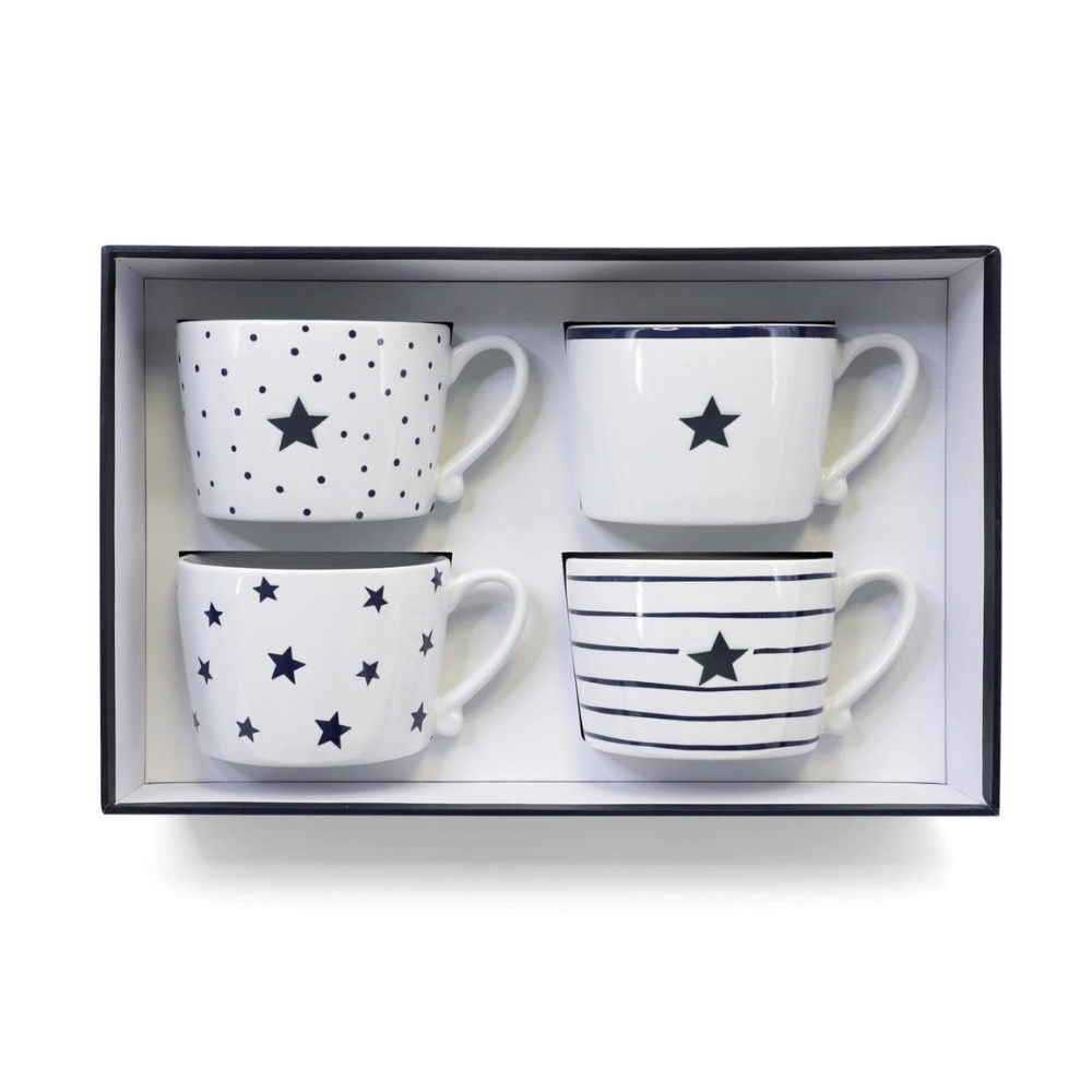 Hampton Star Mugs, Set of 4