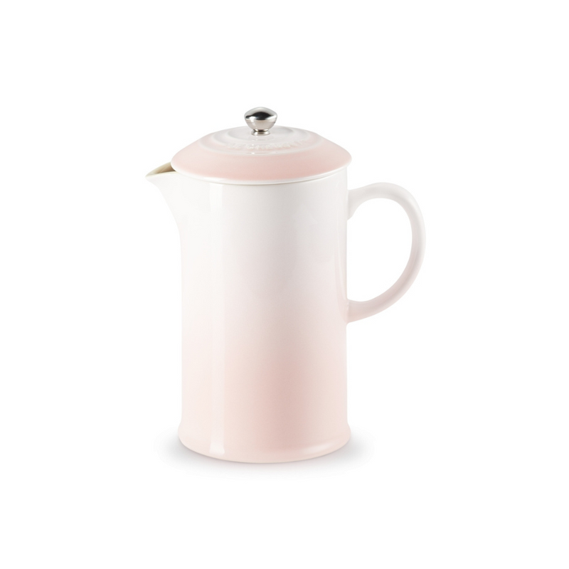 Stoneware Cafetiere with Metal Press - Shell Pink
