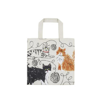 Wipeable PVC Shopping Bag -Feline Friends(Small)