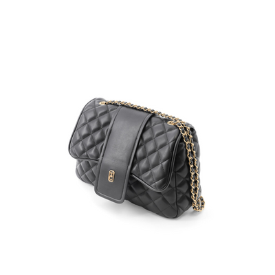 Portofino Large Flap Handbag - Black