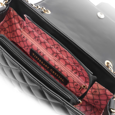 Portofino Large Flap Handbag - Black