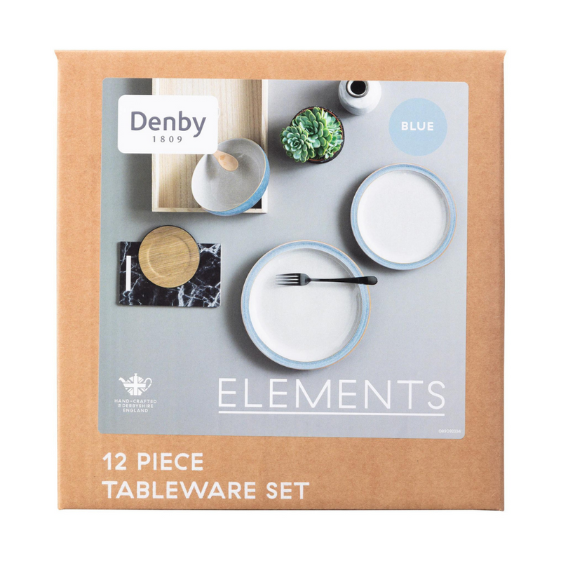 Elements Blue 12 Piece Tableware Set