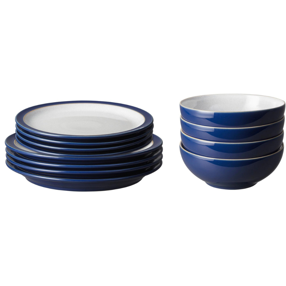 Elements Dark Blue 12 Piece Tableware Set